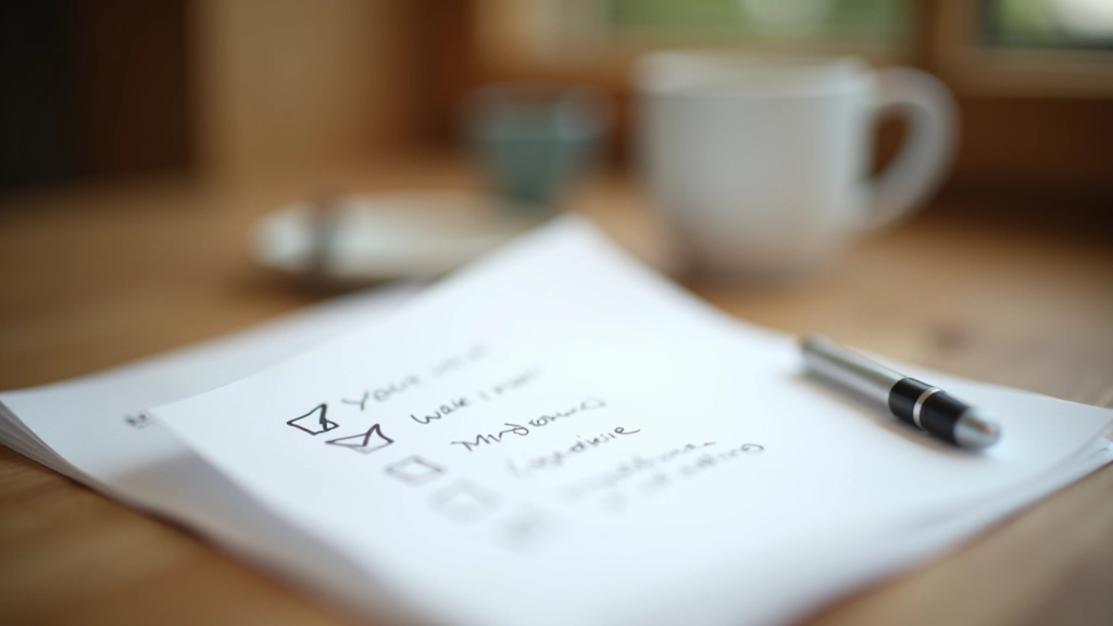 Stratégies affichées sur un tableau noir dans la cuisine, étapes pour créer des zones sans appareil