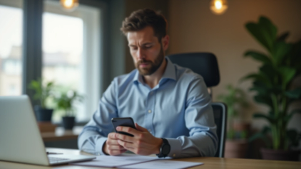 Homme consultant son téléphone avec limites configurées